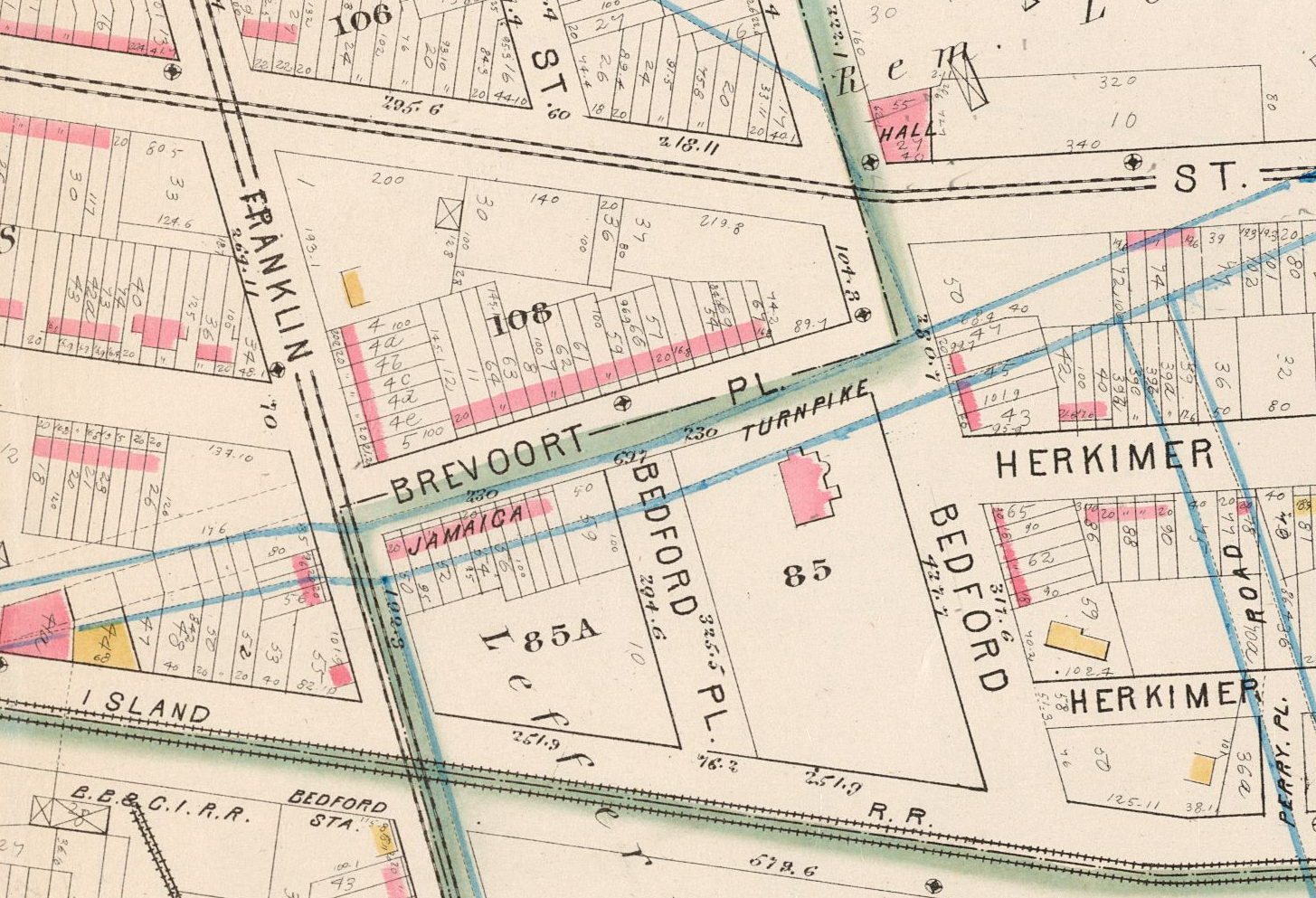 map showing brevoort place