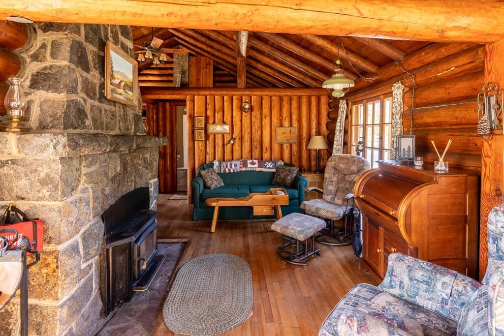 interior of cabin on knottingham road in ray brook ny