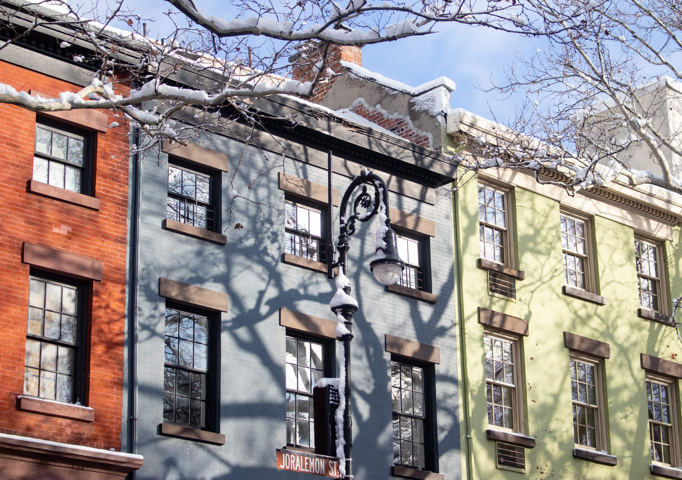 view on Joralemon Street in brooklyn heights