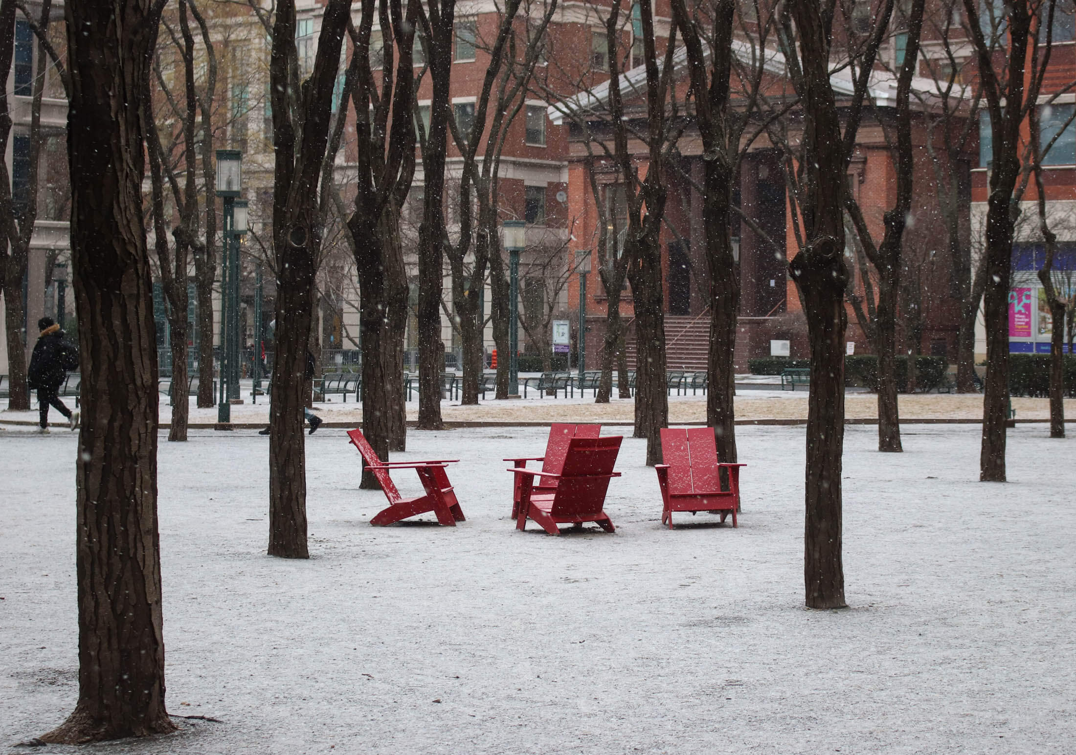 metrotech center in the snow