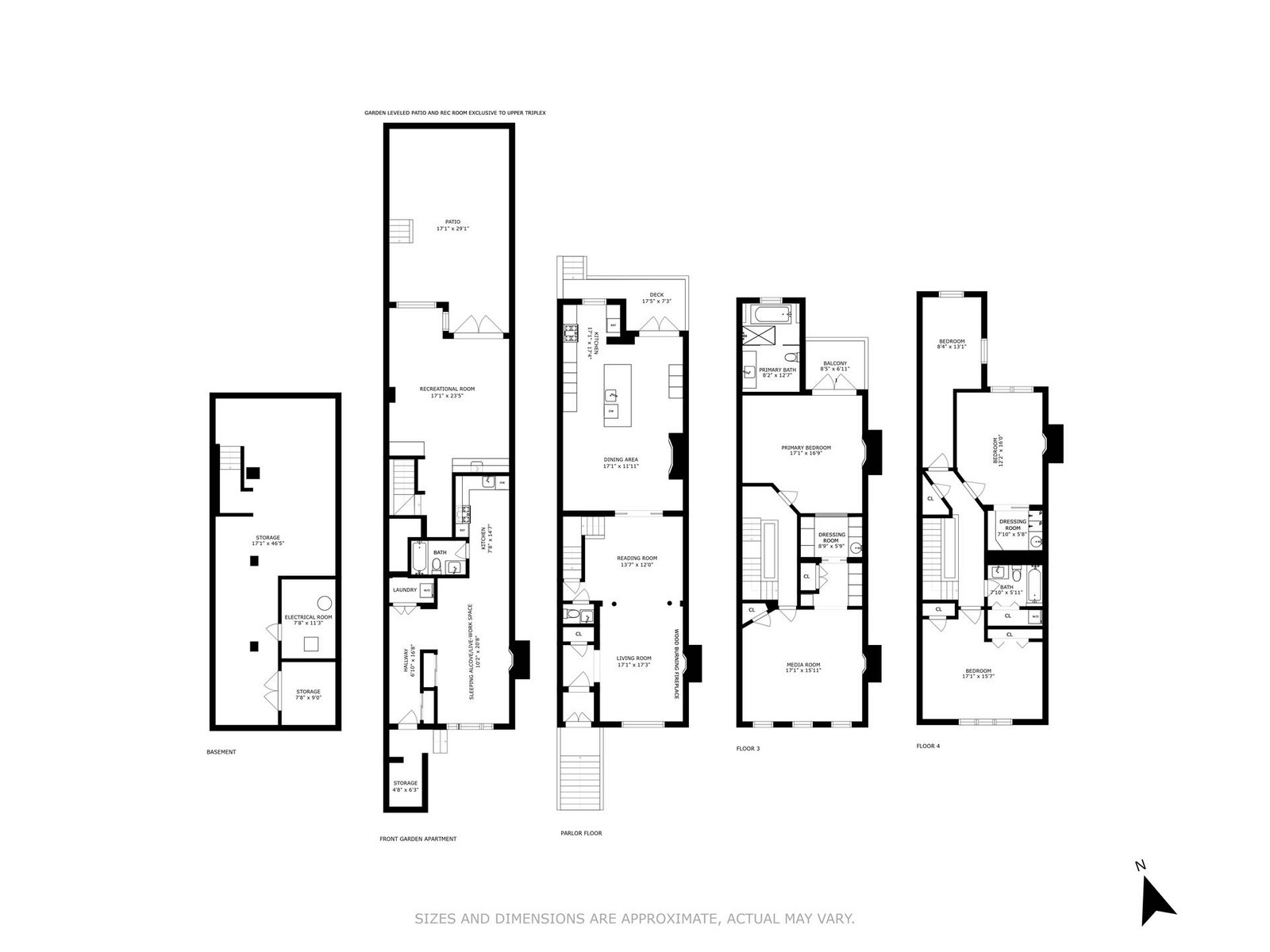 floorplan of 857 carroll street in park slope