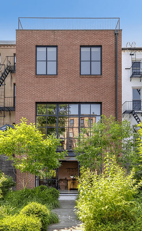 rear facade with wall of glass