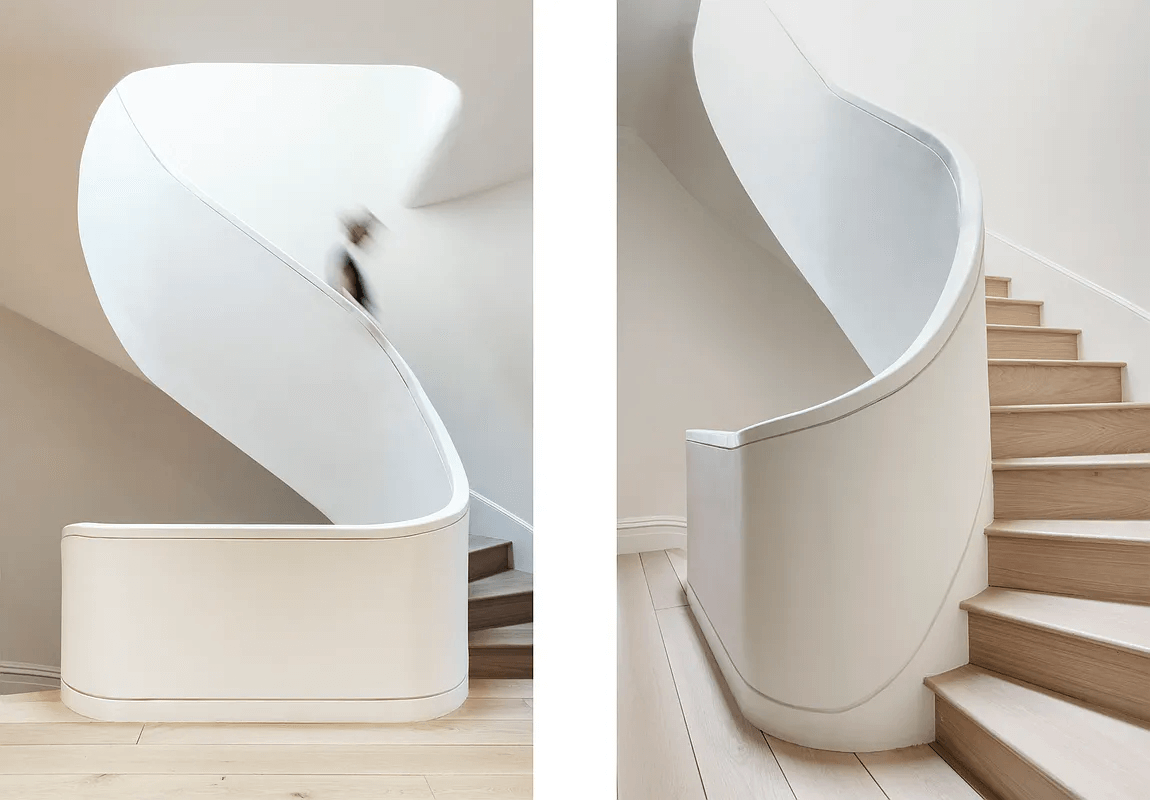 curved modern stair