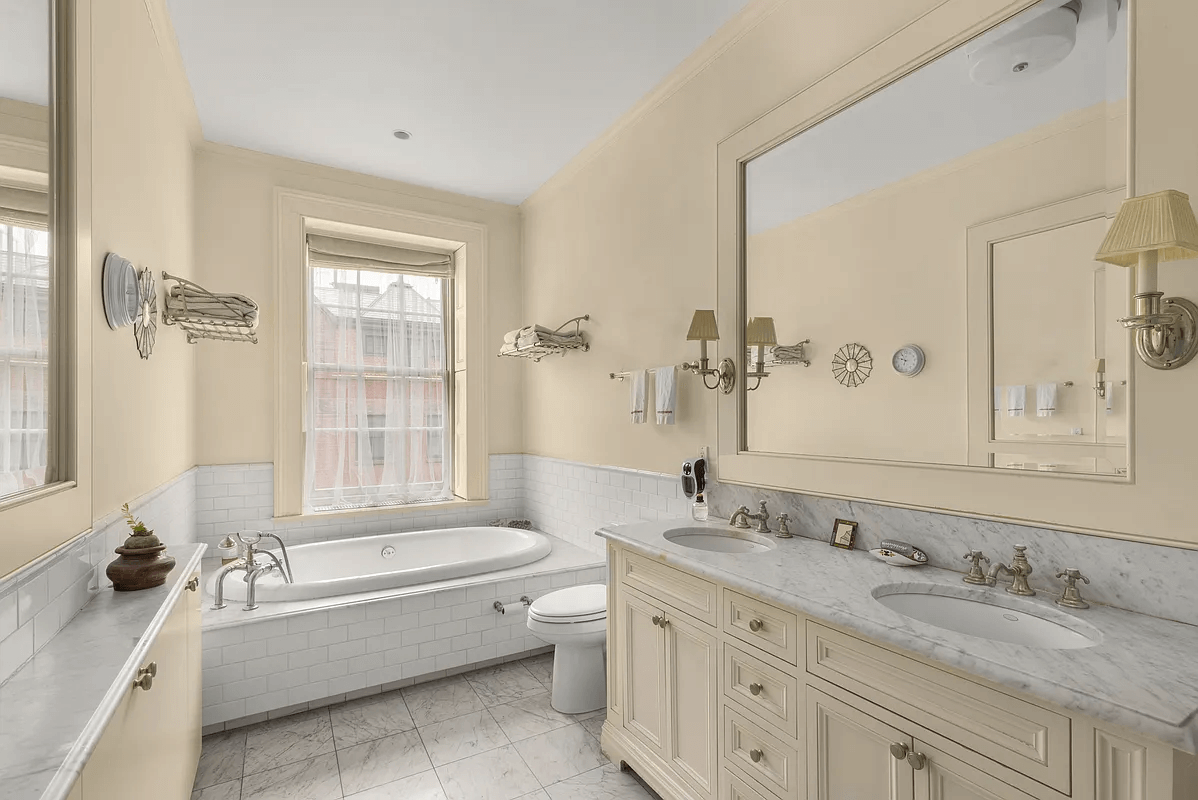 bathroom with soaking tub