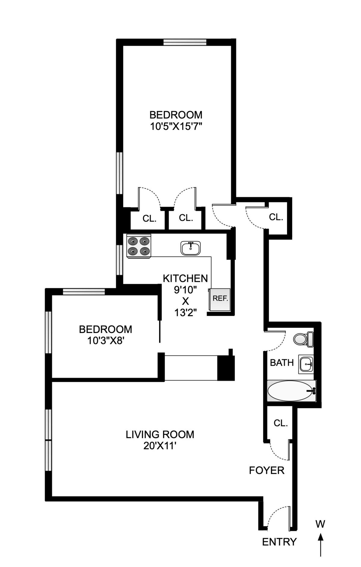 alternative floorplan with bedroom instead of dining nook