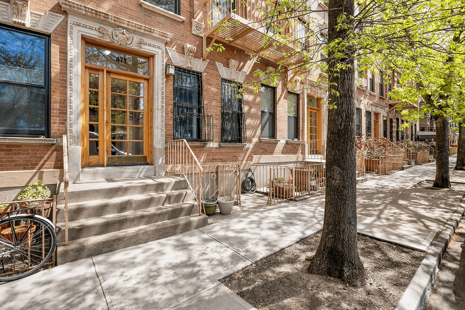 brick exterior of the building