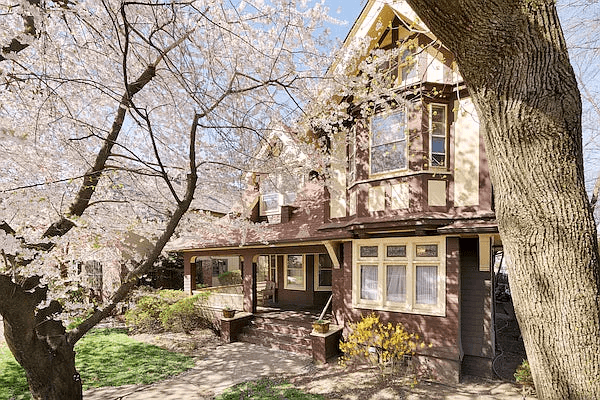 exterior of the tudor style house