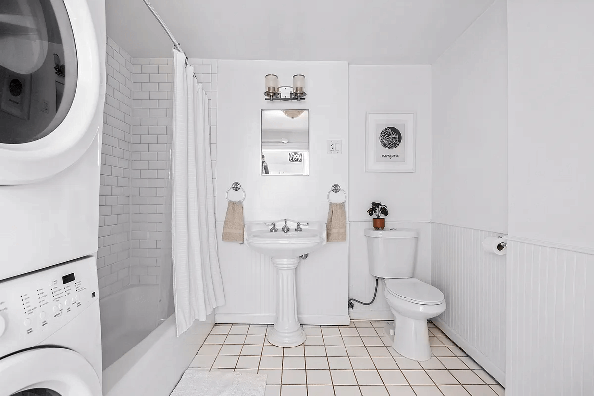 bathroom with laundry