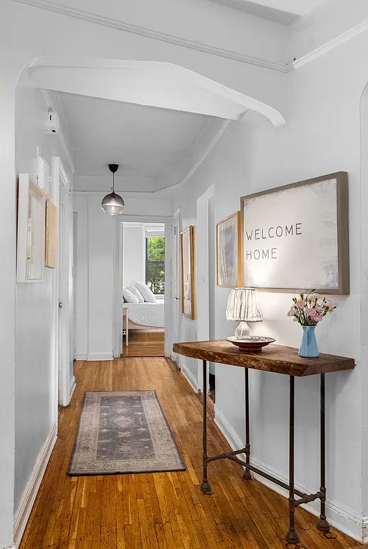 hallway with wood floors