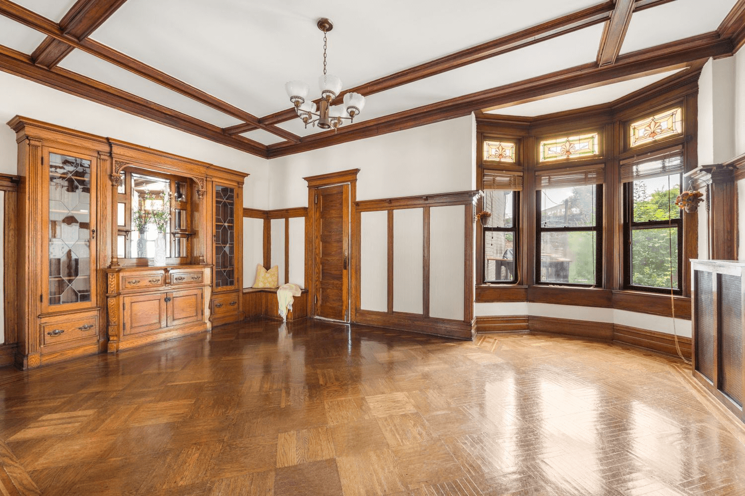 dining room with built-ins and a window seat