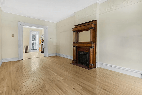 open house pick - parlor with plasterwork and a mantel