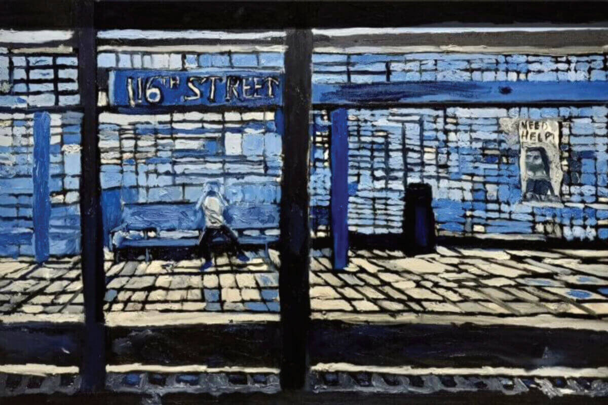 bwac- painting of a subway platform