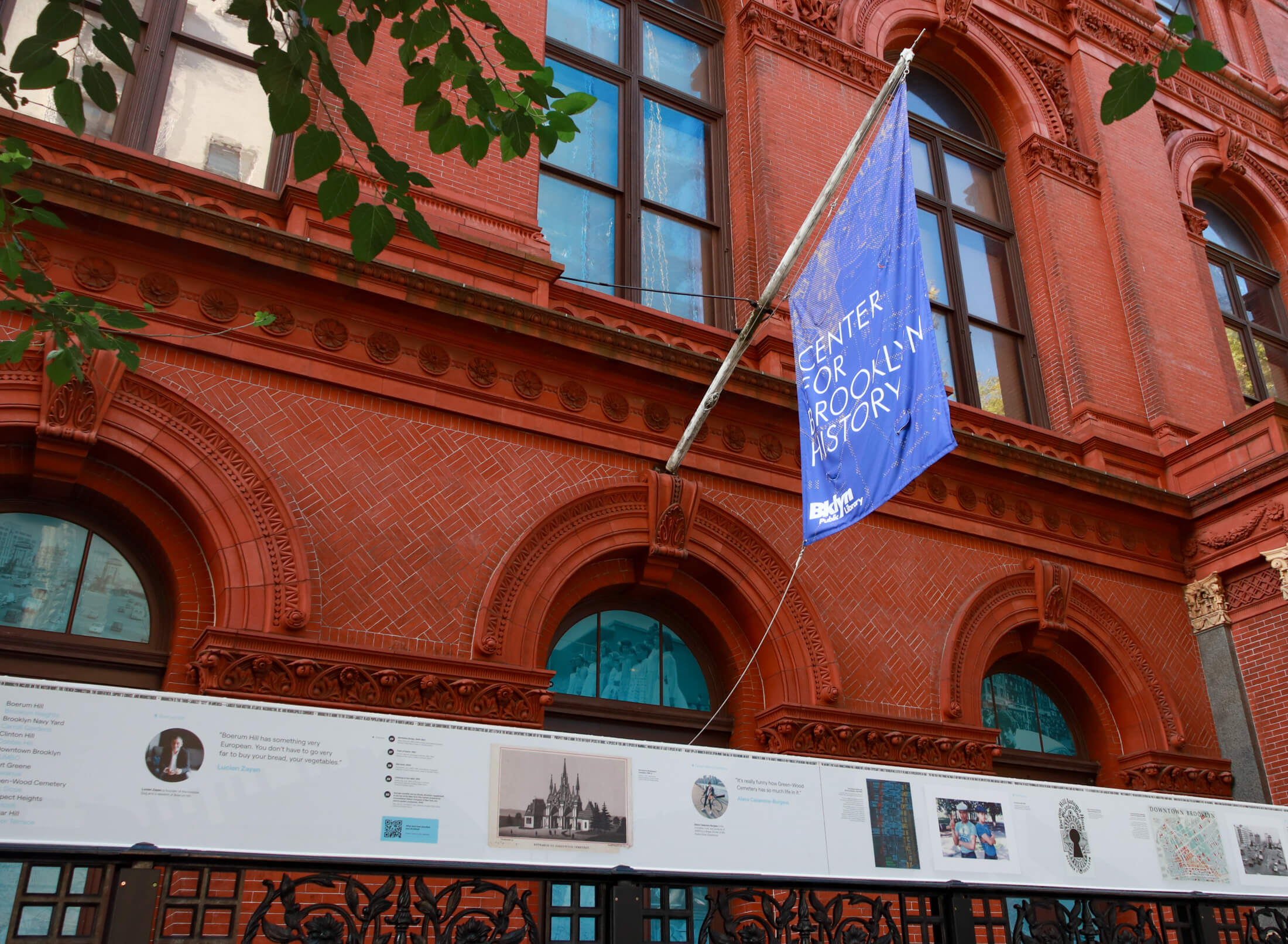 center for brooklyn history - banner outside the building