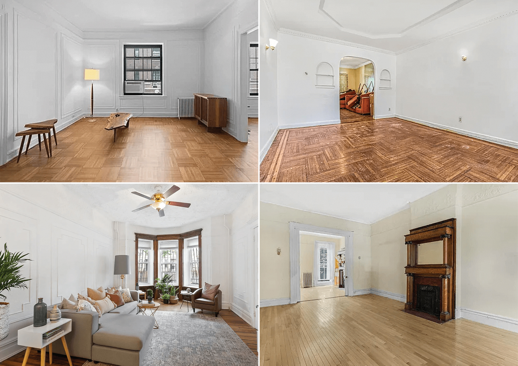 brooklyn listings - collage of brooklyn interiors