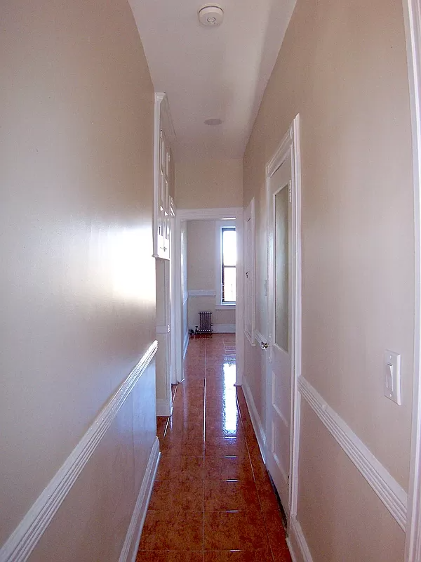 hallway with chair rail