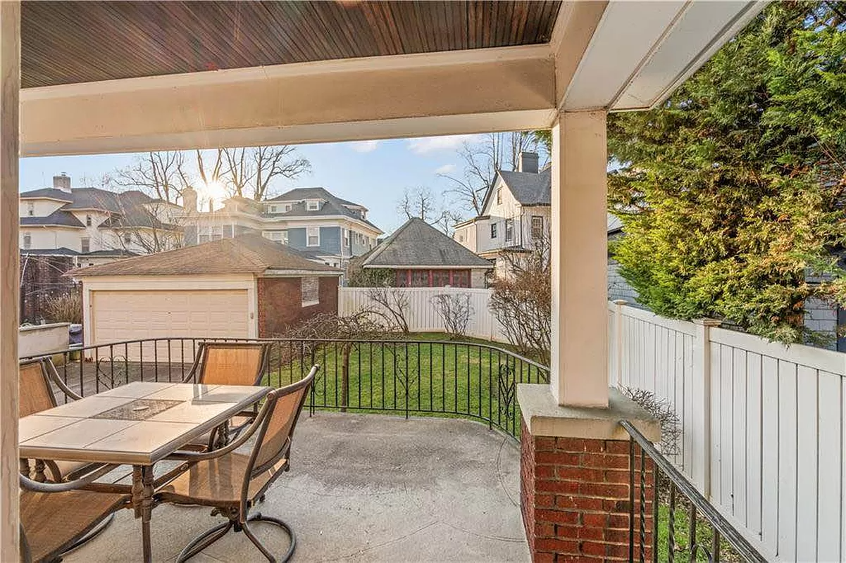 rear porch looking out after grass yard