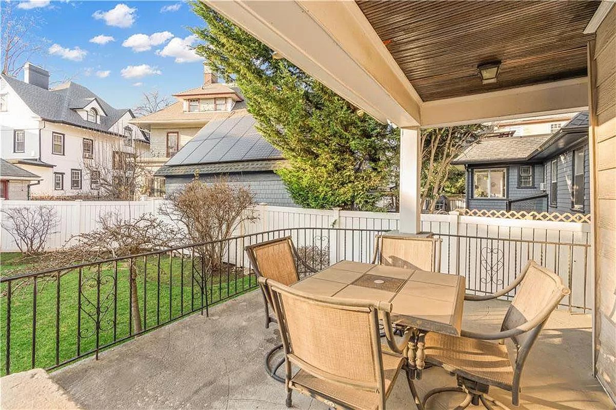 room for dining on rear porch