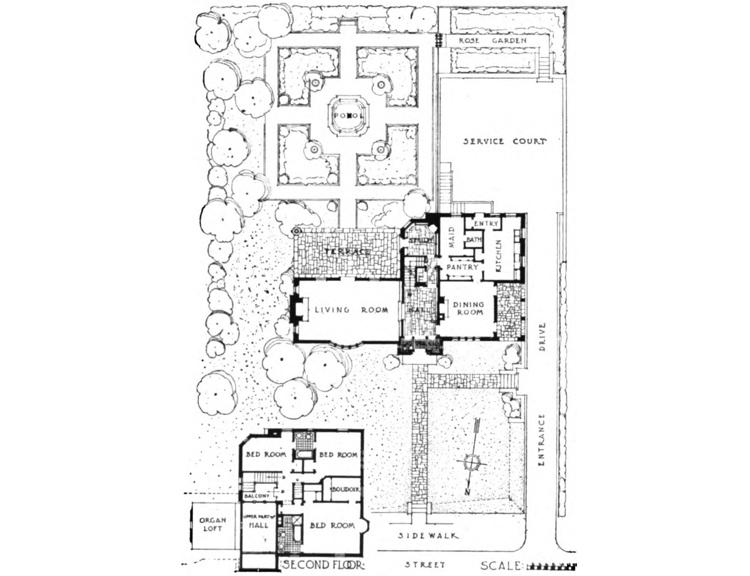 black and white floorplan showing the original layout