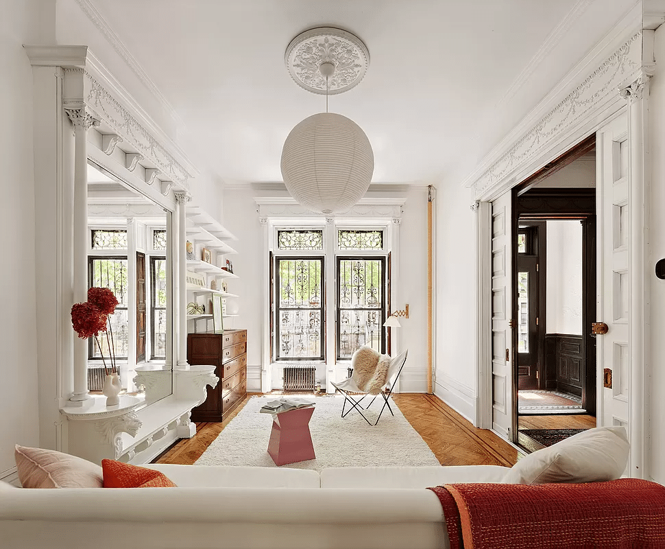 brooklyn open house - parlor with white walls