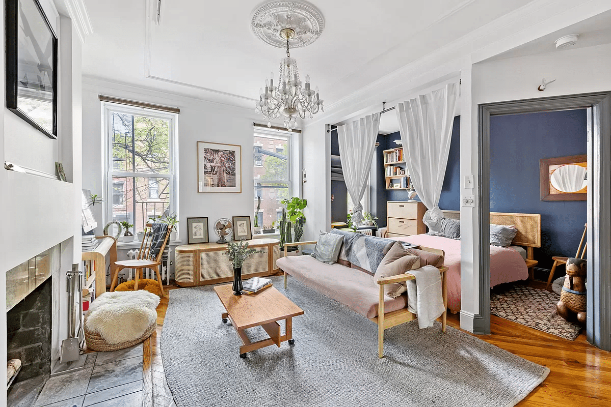 boerum hill - living room with view into bedroom