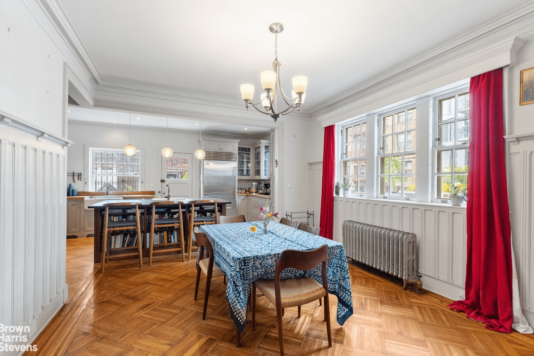 dining room with view to kitchen