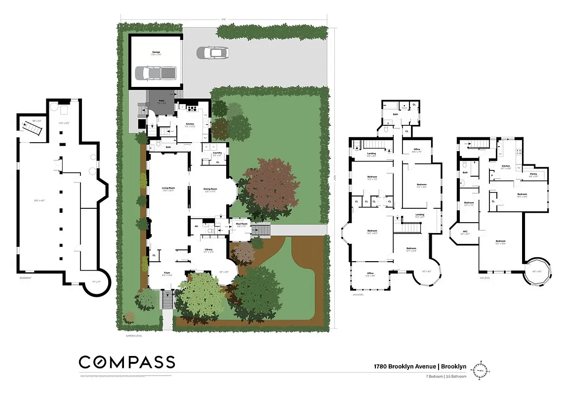 floor plans showing a duplex with a top floor rental