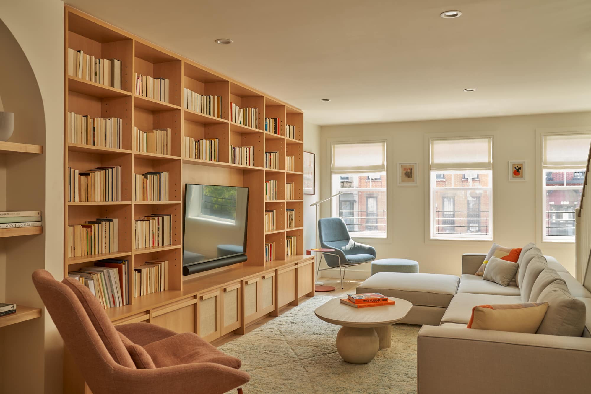 LIVING ROOM BOOKSHELF WALL