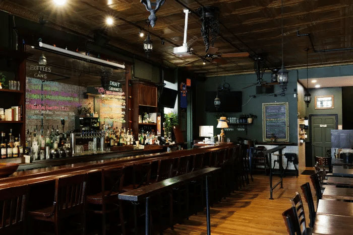 interior showing the bar