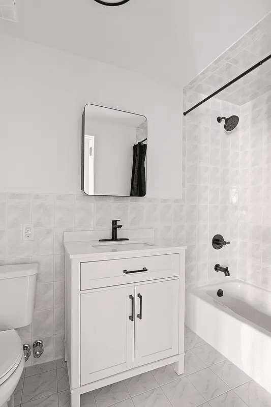 bathroom with white fixtures