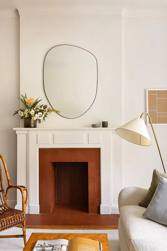 white painted coat in living room