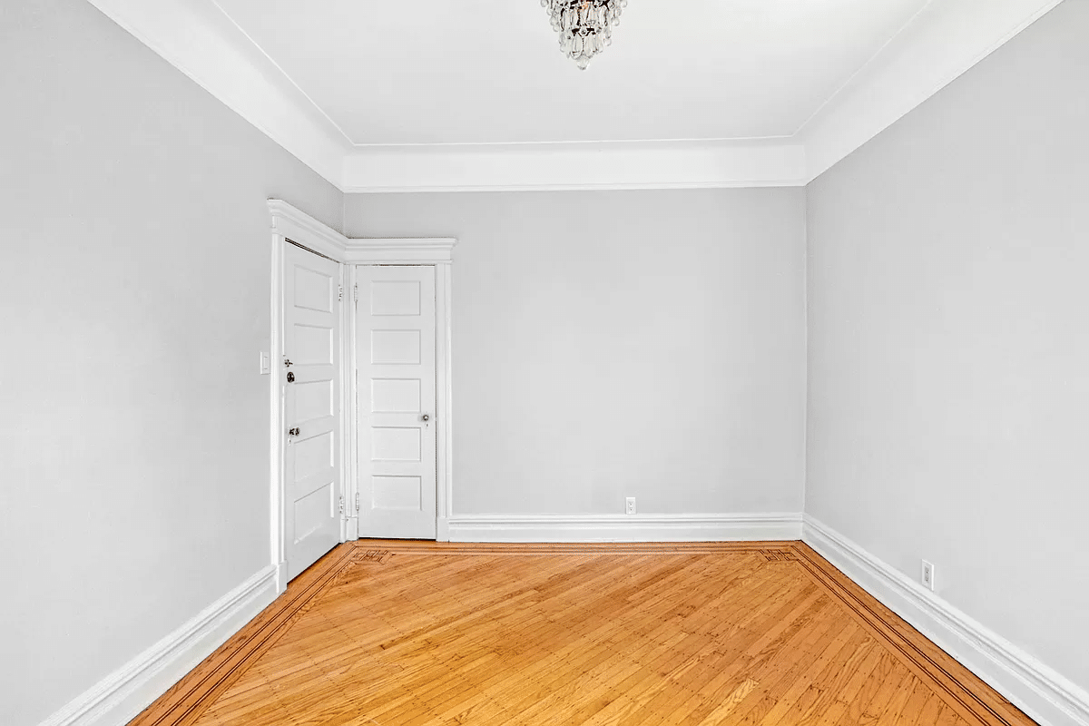 bedroom with wood floor