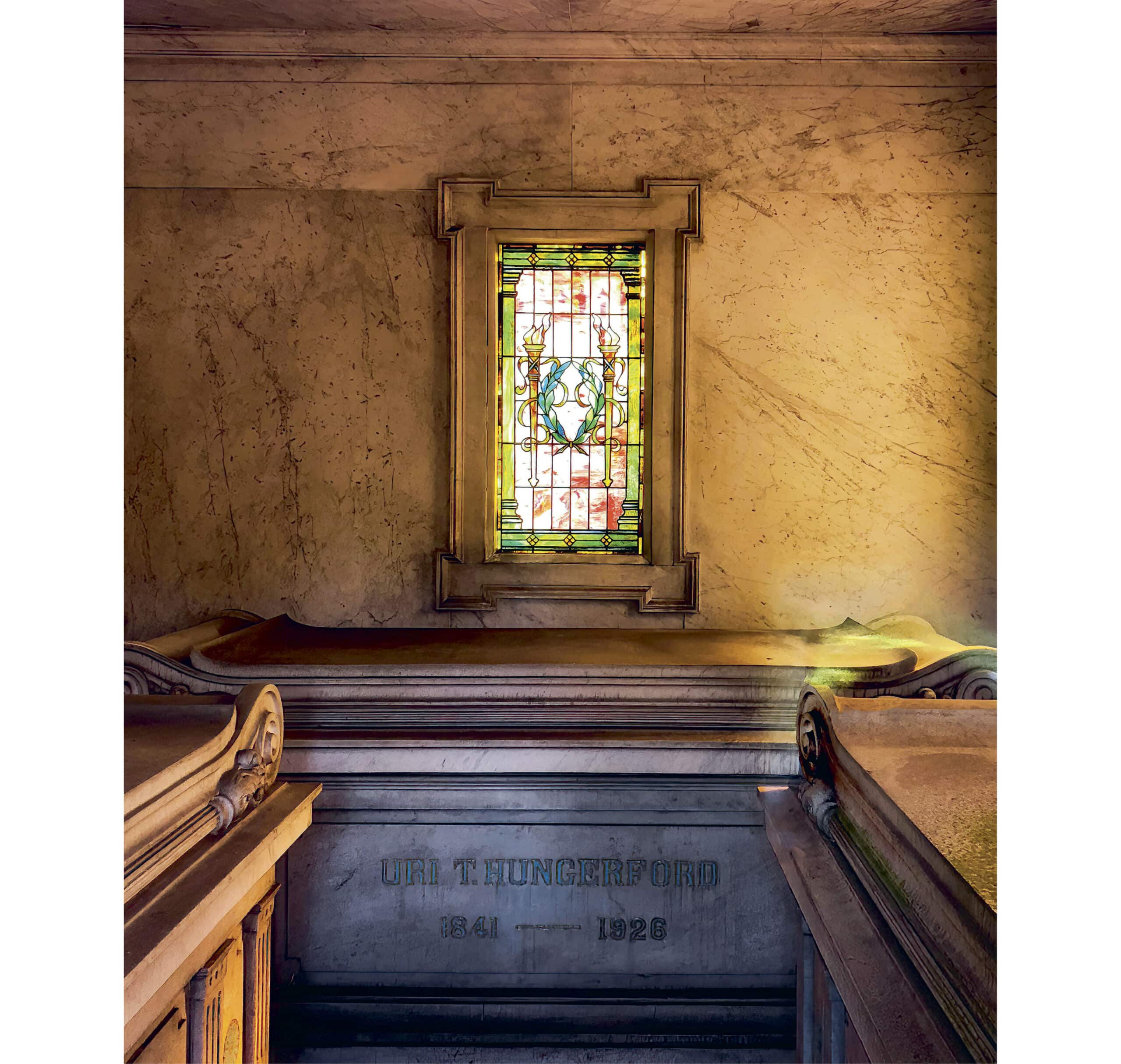 interior of a mausoleum