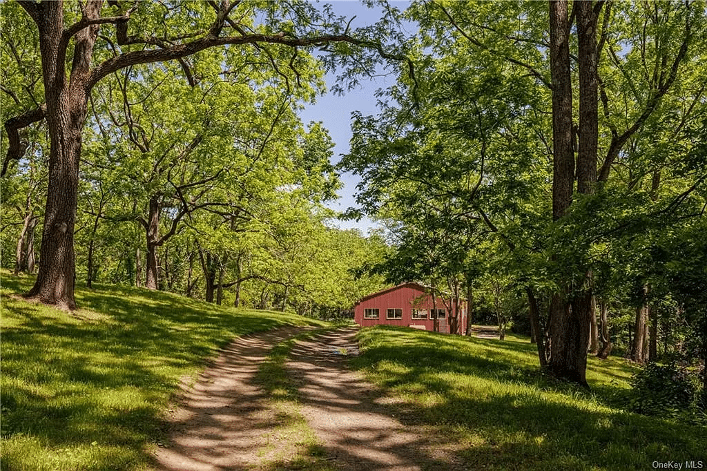 view of the red barn/workshop