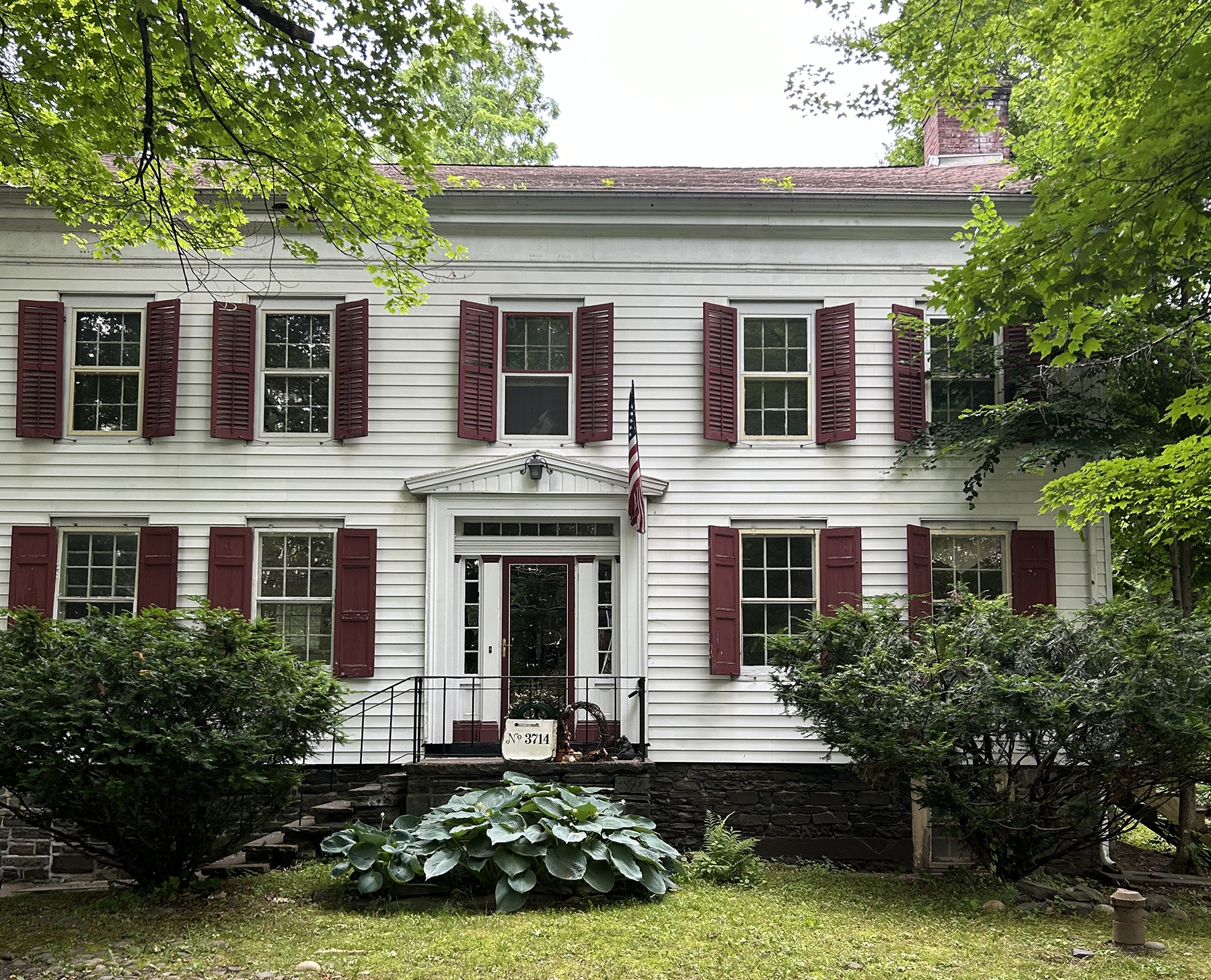 frame house with shutters