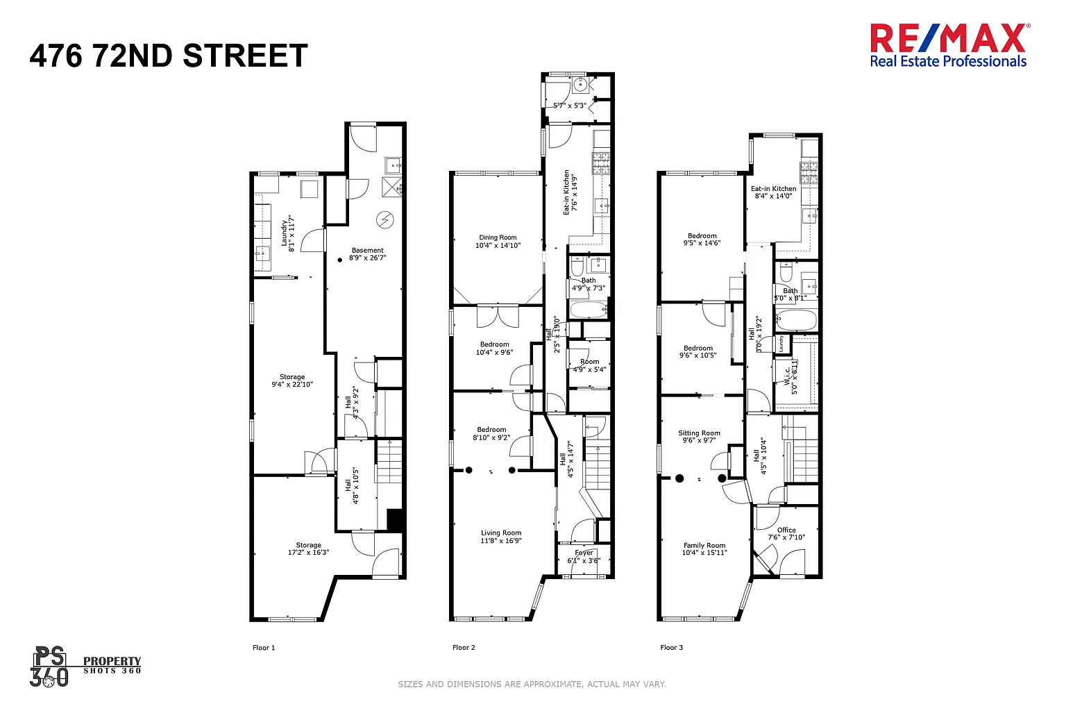 Floor plan of an apartment with two bedrooms and one bathroom on the first and second floor