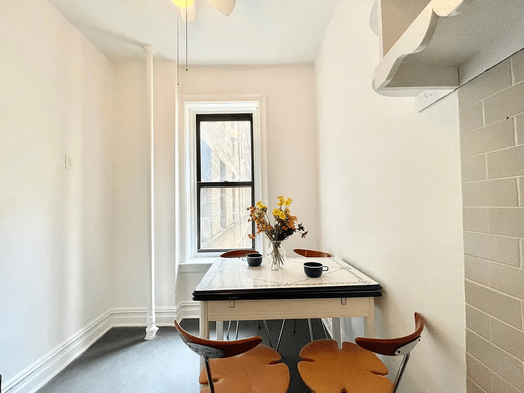 dining nook with a window