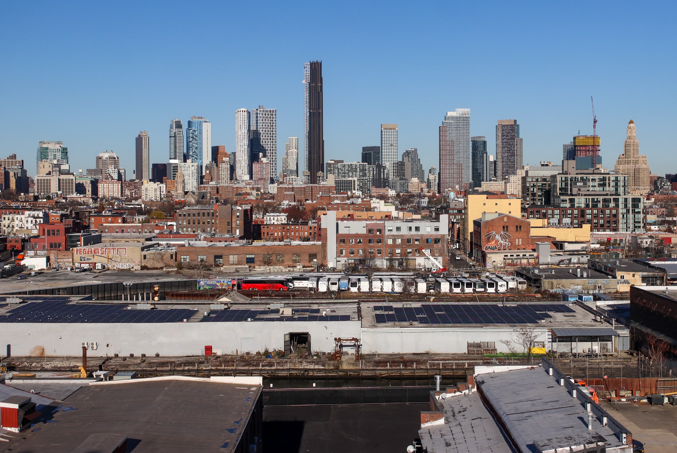 brooklyn - view of towers from gowanus