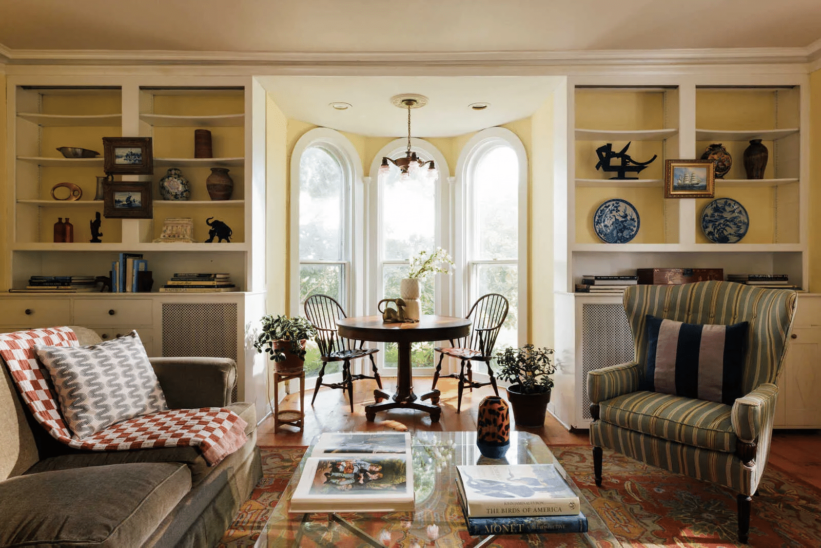 parlor with bay window