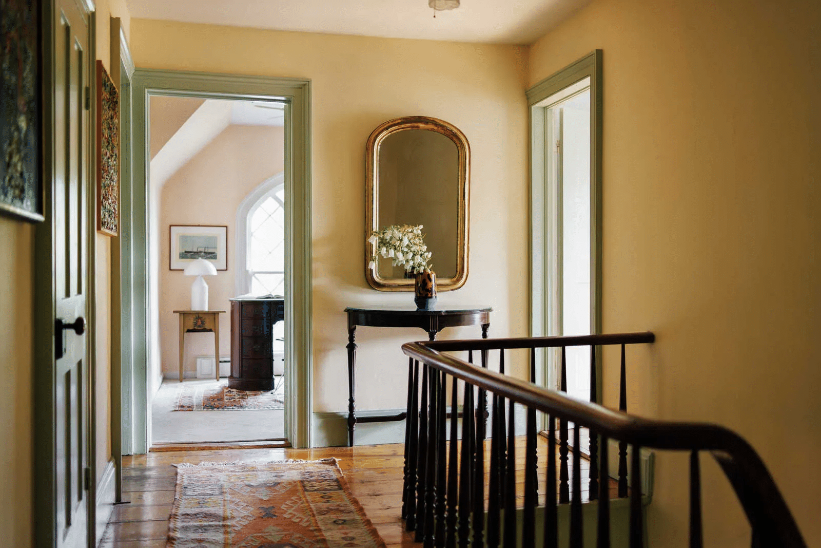 upstairs landing with wood floor