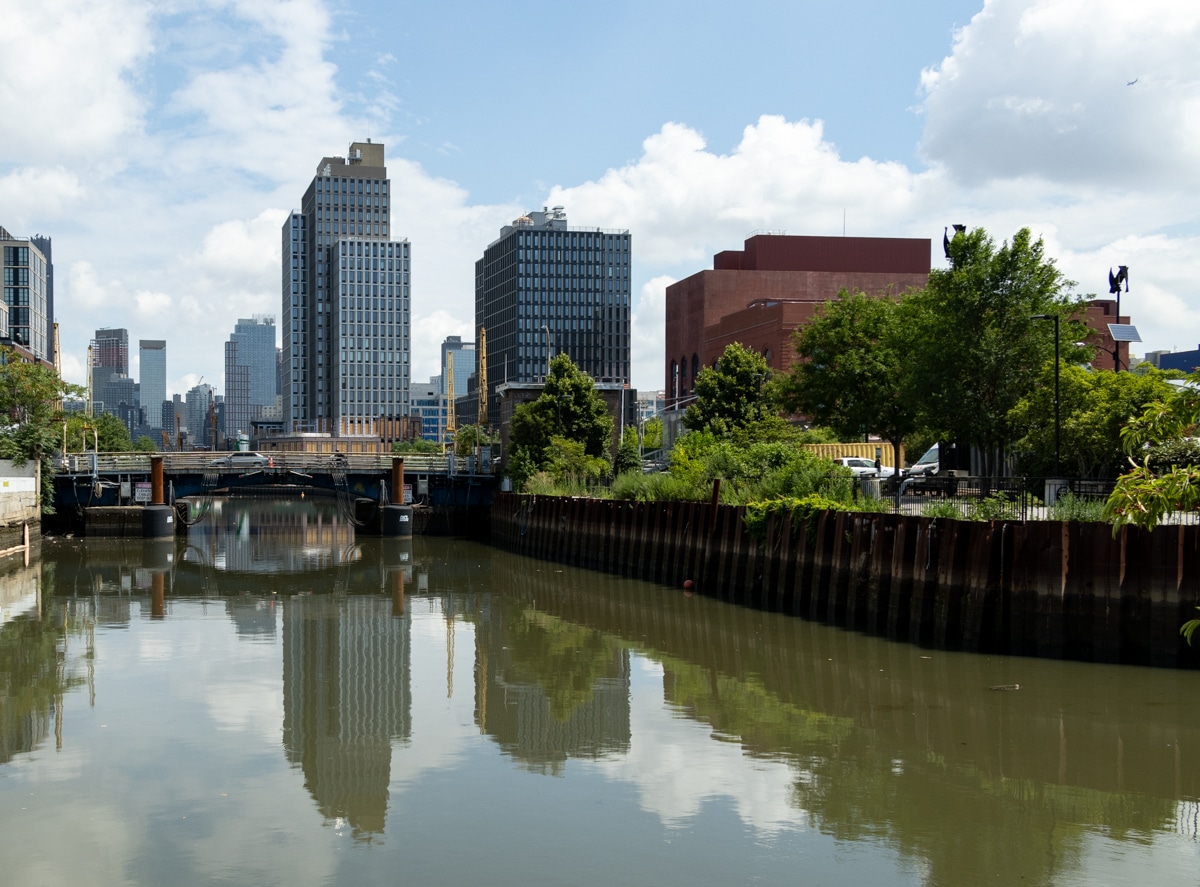 gowanus - view along the canal with towers