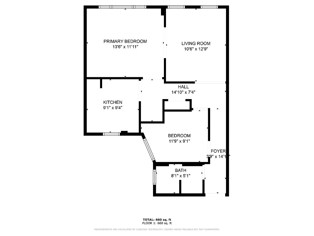 floor plan showing bathroom near entrance