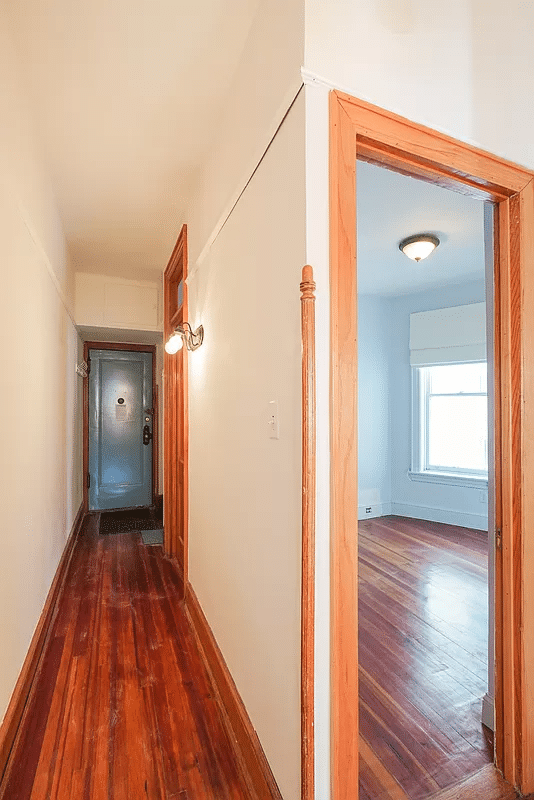 hallway with wood floor