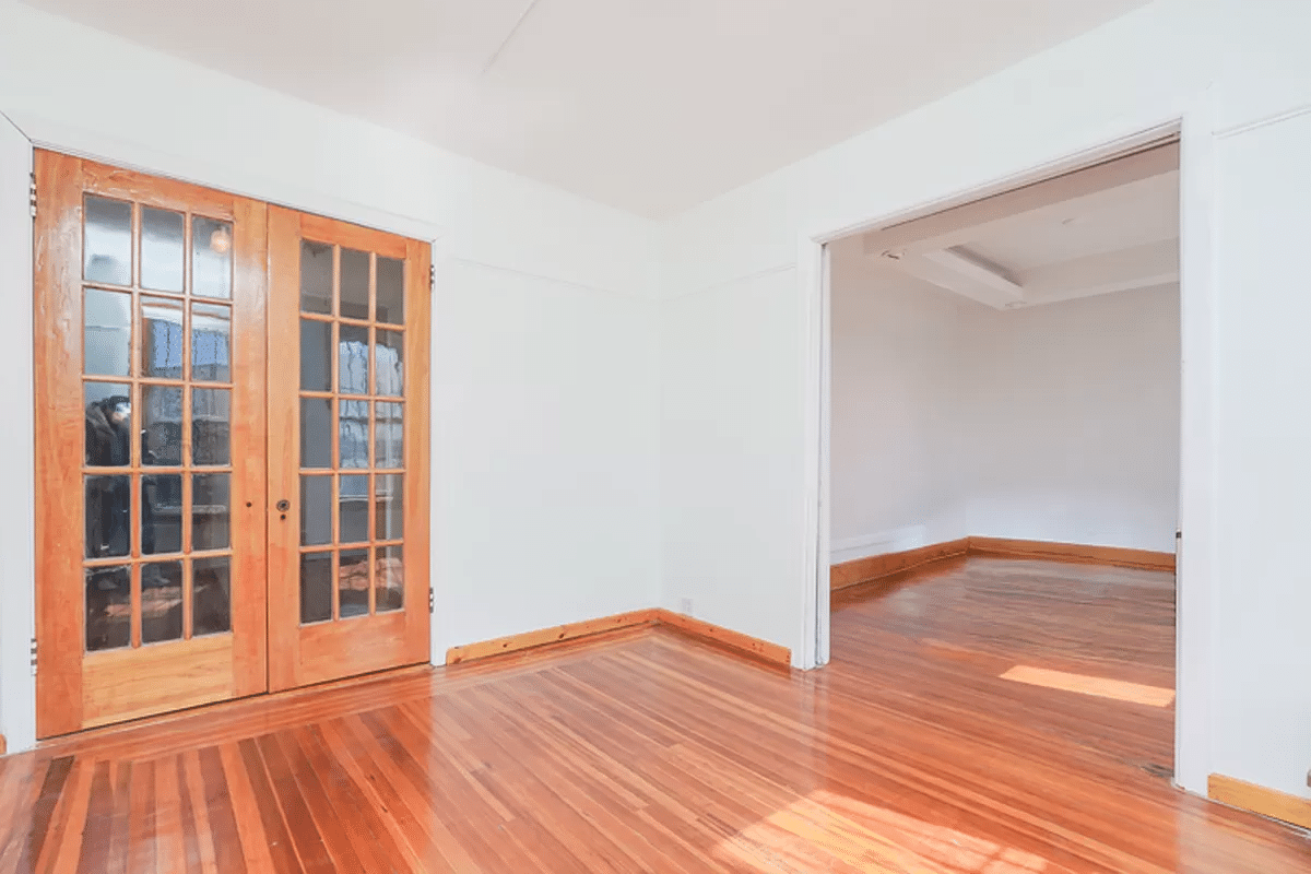 sunset park - living room with french doors