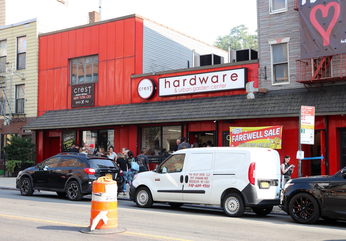 red exterior of crest hardware