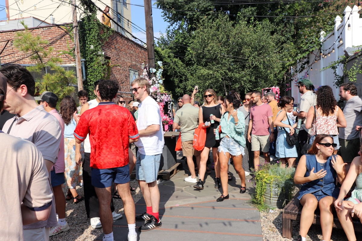 crowed in the rear garden area