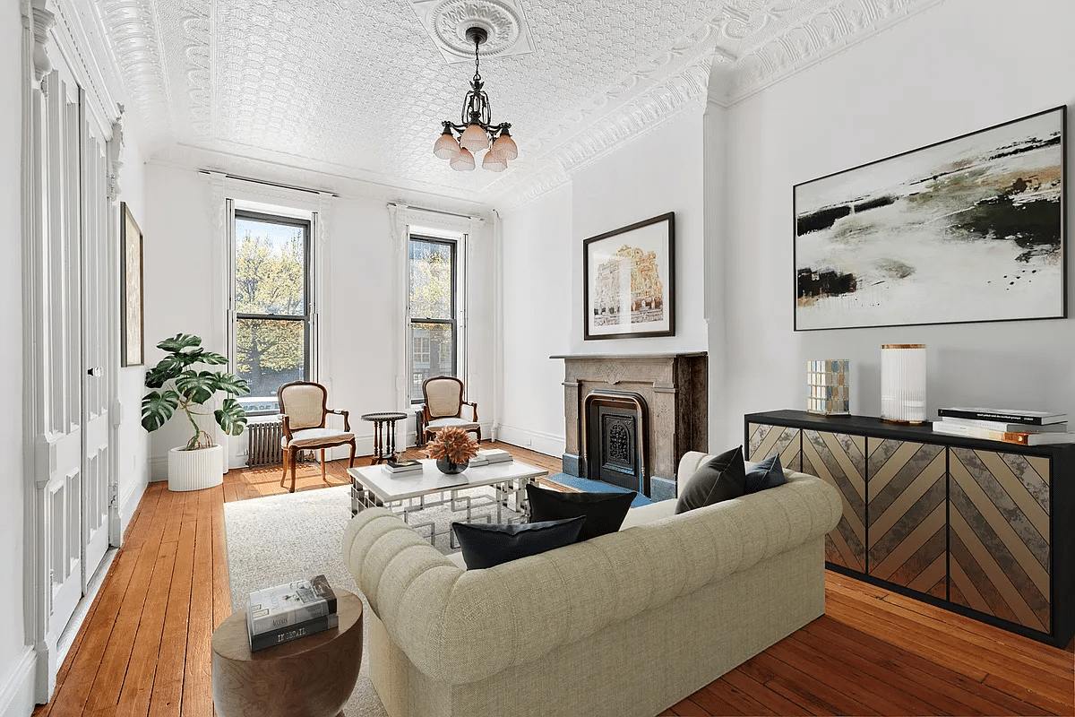 bushwick - parlor with mantel