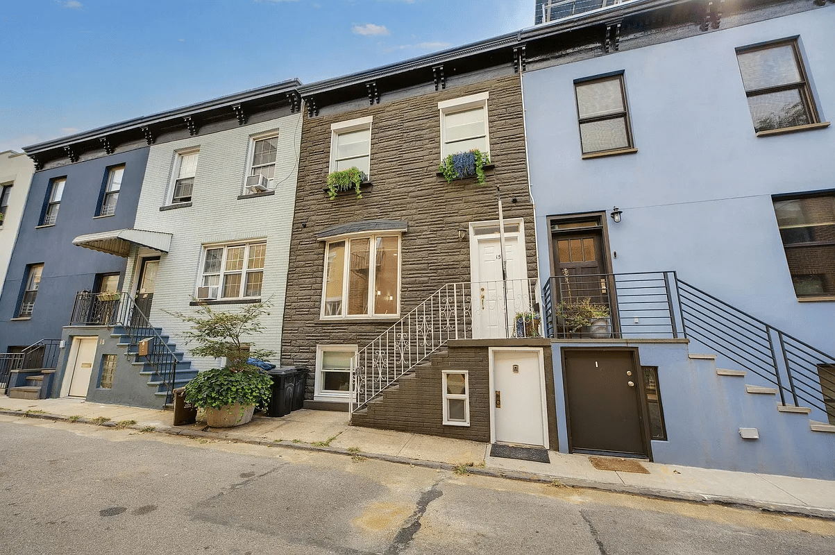 carroll gardens - exterior of house with tiny door