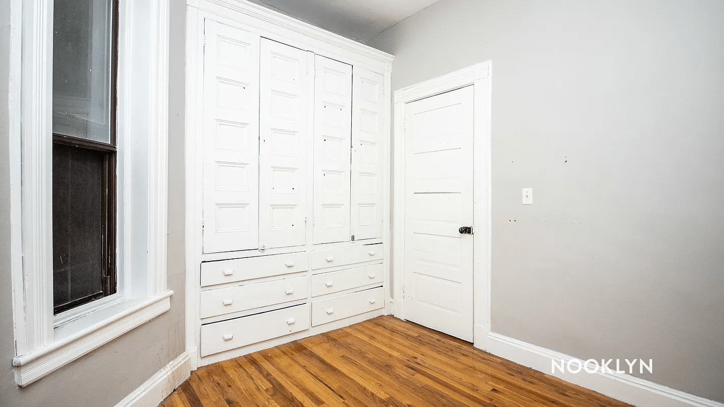 room with built-in storage