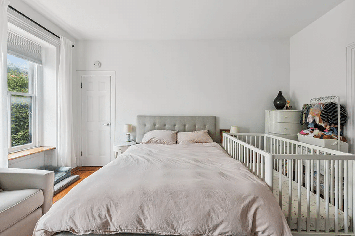 bedroom with wood floor