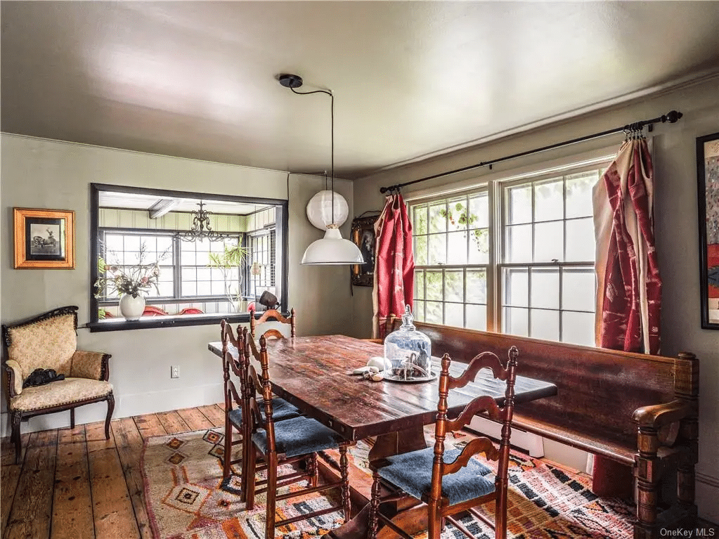 dining room with window into the family room